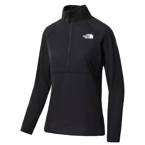 Damski lekki polar AlpineCore FutureGrid 1/2 Zip W - TNF Black