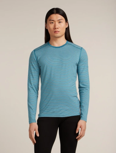 Męska Koszulka z Merino Icebreaker M 200 Oasis LS Crewe - Topaz/Undyed