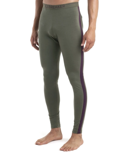 Męskie Legginsy Termoaktywne Icebreaker M 200 Oasis Sonebula Leggings -  loden/nightshade