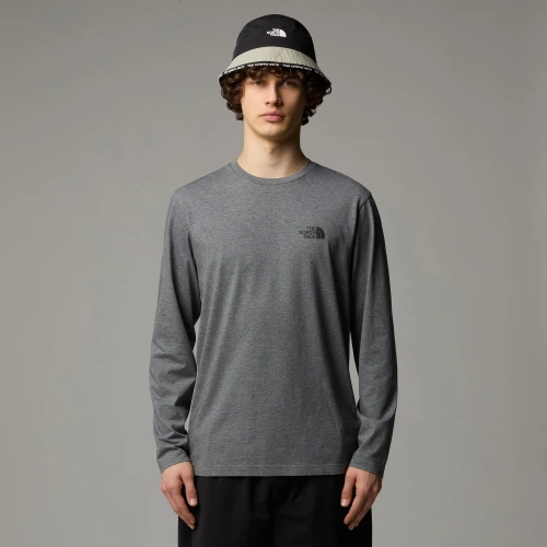 Męska koszulka z dł. rękawem The North Face M L/S SIMPLE DOME TEE - tnf medium grey heather